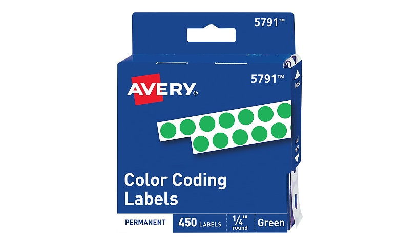 Avery Color Coding Labels - self-adhesive color-coded label - green