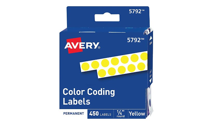 Avery - self-adhesive color-coded label - yellow (pack of 450)
