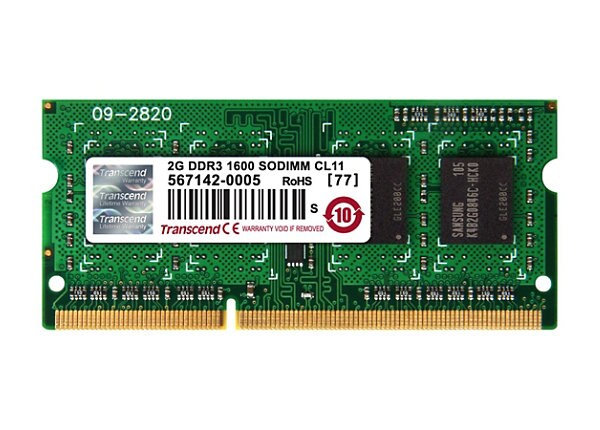 TRANSCEND 2GB DDR3 1600 SODIMM 1RX8