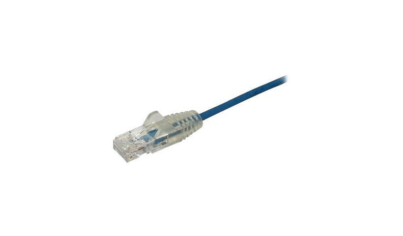 StarTech.com 6 in CAT6 Cable - Slim CAT6 Patch Cord - Blue Snagless RJ45 Connectors - Gigabit Ethernet Cable - 28 AWG -