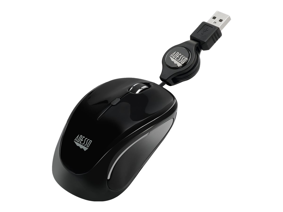 Adesso iMouse S8B - USB Illuminated Retractable Mini Mouse