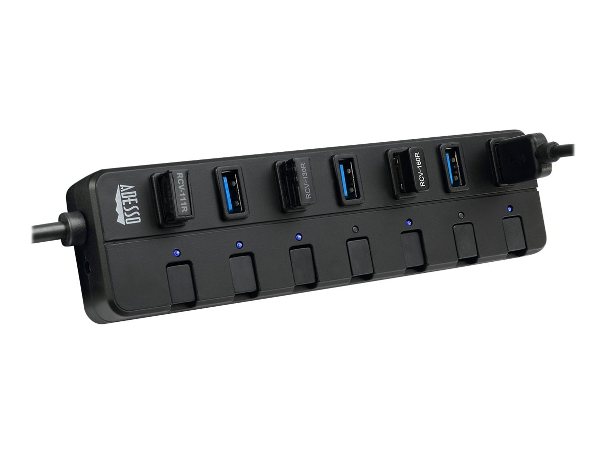 Adesso 7-ports USB 3.0 Hub with 5V2A Power Adaptor