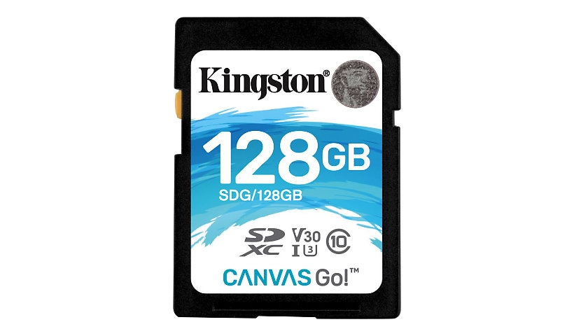 Kingston Canvas Go! - flash memory card - 128 GB - SDXC UHS-I