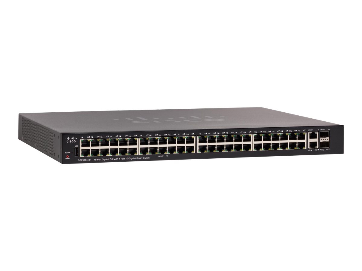 Cisco 250 Series SG250X-48P - switch - 48 ports - smart - rack-mountable