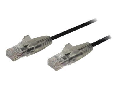 StarTech.com 6ft CAT6 Cable - Slim CAT6 Patch Cord - Black - Snagless RJ45 Connectors - Gigabit Ethernet Cable - 28 AWG