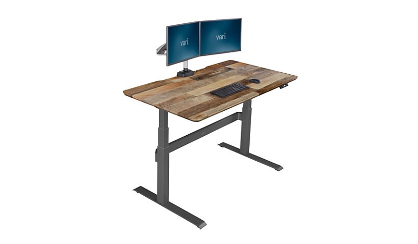 Vari Electric Standing Desk 60x30 Reclaimed Wood
