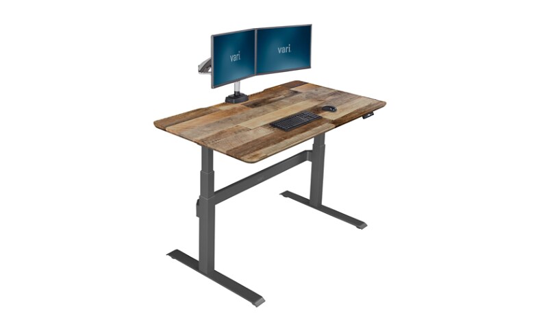 Vari Electric Standing Desk 60x30 Reclaimed Wood 47000