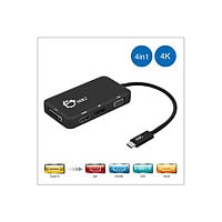 SIIG USB-C to 4-in-1 Multiport Video Adapter - external video adapter - black