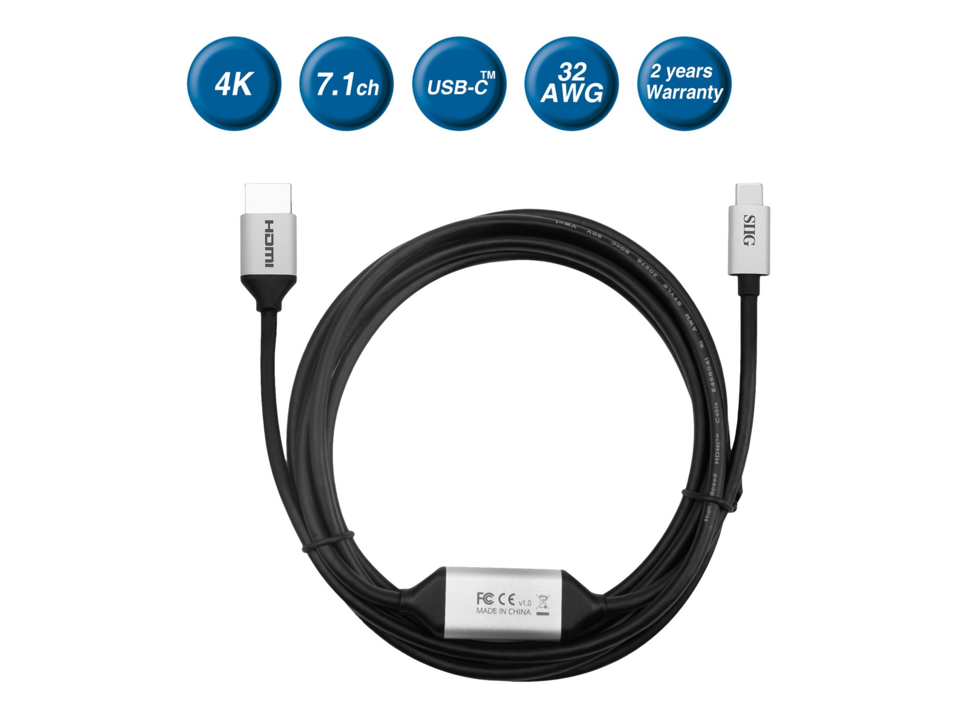 SIIG video / audio cable - HDMI / USB - 6.6 ft