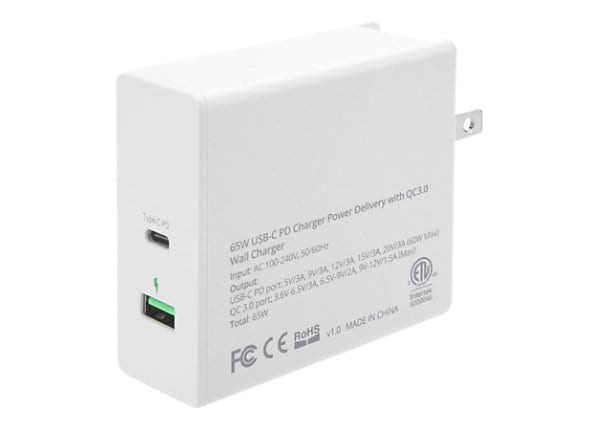 SIIG 65W USB-C PD CHARGER PWR DELIV