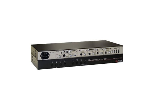 Rose QuadraVista QF - KVM / audio / USB switch - 4 ports