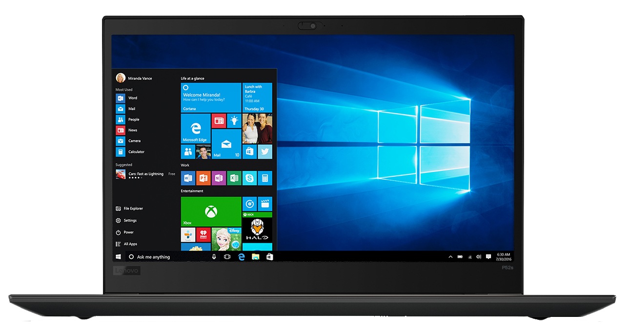 Lenovo ThinkPad P52s - 15.6" - Core i7 8550U - 16 GB RAM - 512 GB SSD - US