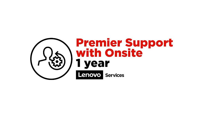 Lenovo Onsite + Premier Support - extended service agreement - 1 year - on-