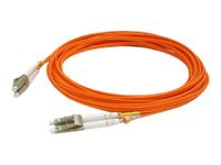 Proline 50m LC to LC Aqua OM4 Duplex OFNP (Plenum-Rated) Fiber Patch Cable