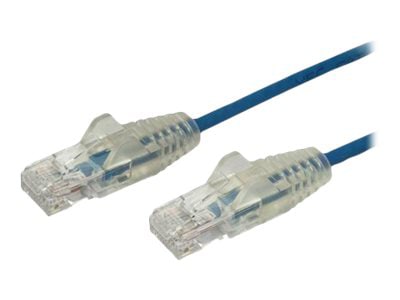StarTech.com 1 ft CAT6 Cable - Slim CAT6 Patch Cord - Blue - Snagless RJ45 Connectors - Gigabit Ethernet Cable - 28 AWG
