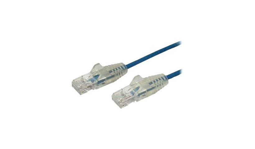 StarTech.com 1 ft CAT6 Cable - Slim CAT6 Patch Cord - Blue - Snagless RJ45 Connectors - Gigabit Ethernet Cable - 28 AWG