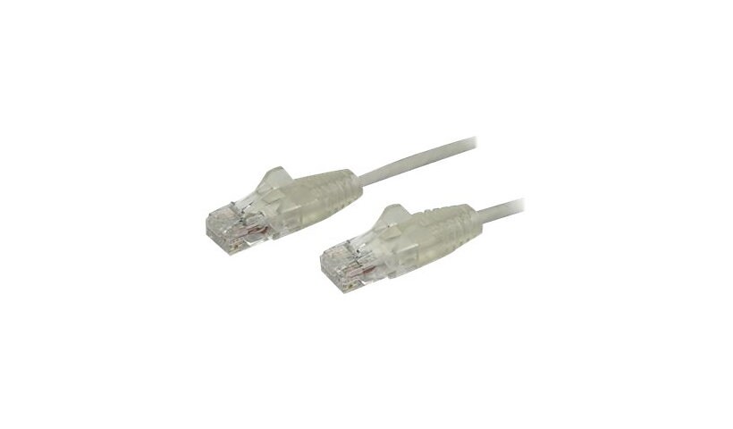 StarTech.com 1 ft CAT6 Cable - Slim CAT6 Patch Cord - Gray - Snagless RJ45 Connectors - Gigabit Ethernet Cable - 28 AWG