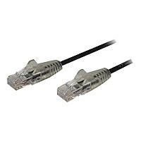 StarTech.com 3' CAT6 Cable - Black Slim CAT6 Patch Cord - Snagless - LSZH