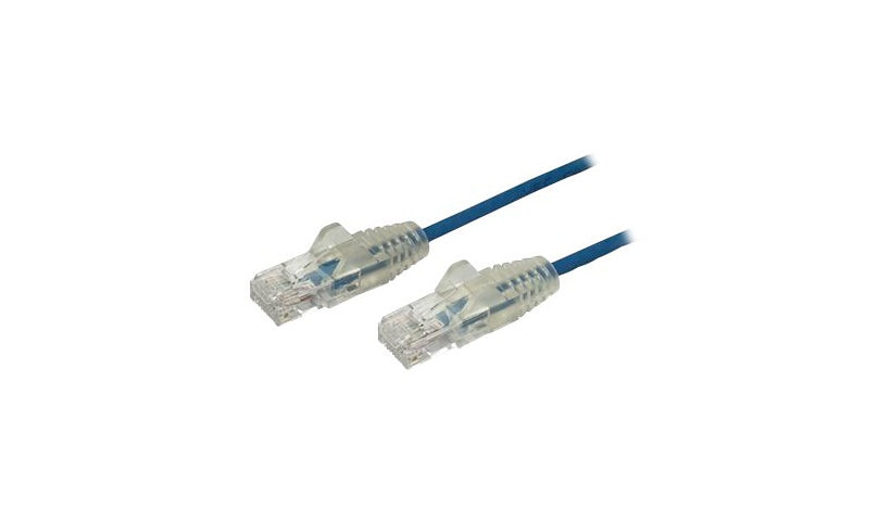 StarTech.com 3 ft CAT6 Cable - Slim CAT6 Patch Cord - Blue - Snagless RJ45 Connectors - Gigabit Ethernet Cable - 28 AWG