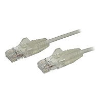 StarTech.com 3 ft CAT6 Cable - Slim CAT6 Patch Cord - Gray - Snagless RJ45 Connectors - Gigabit Ethernet Cable - 28 AWG