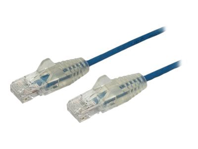 StarTech.com 6 ft CAT6 Cable - Slim CAT6 Patch Cord - Blue - Snagless RJ45 Connectors - Gigabit Ethernet Cable - 28 AWG