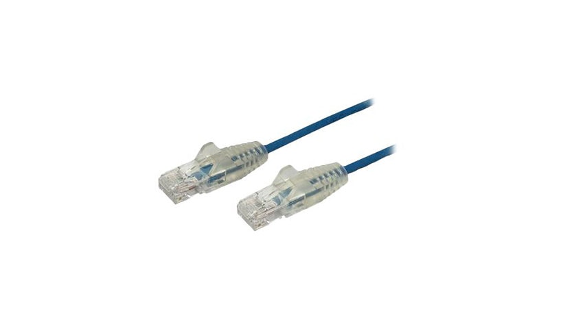 StarTech.com 6 ft CAT6 Cable - Slim CAT6 Patch Cord - Blue - Snagless RJ45 Connectors - Gigabit Ethernet Cable - 28 AWG