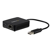 StarTech.com USB 2.0 to Fiber Optic Converter - Open SFP - Network Adapter