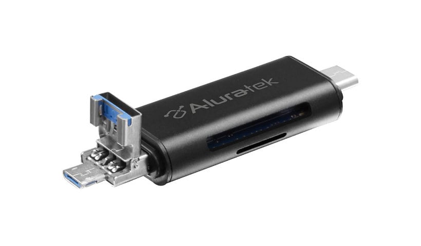 Aluratek AUCRC300F - card reader - micro USB 2.0 / USB 3.1 / USB-C