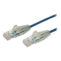 StarTech.com 1' CAT6 Cable - Blue Slim CAT6 Patch Cord - Snagless - LSZH