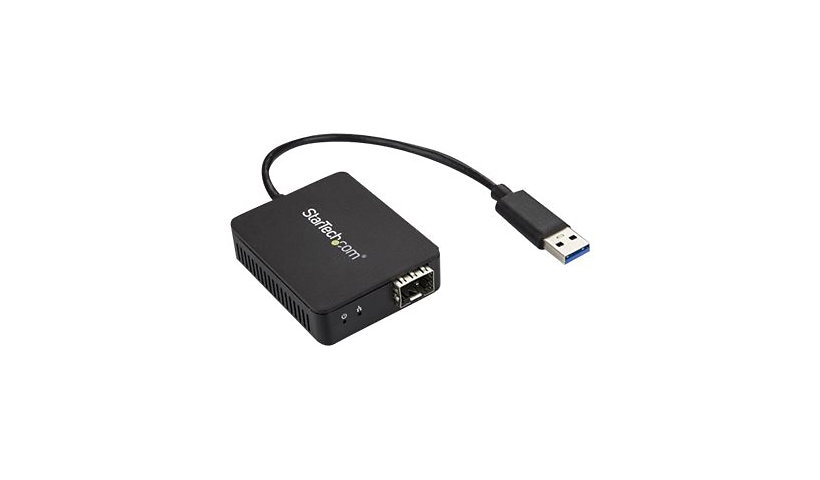 StarTech.com USB 3.0 to Fiber Optic Converter USB to Open SFP Adapter USB to Gigabit Network Adapter