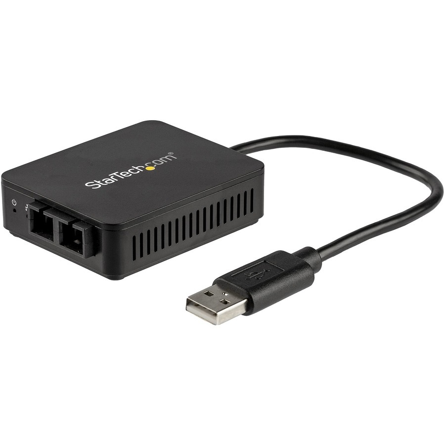 StarTech.com USB to Fiber Optic Converter - 100Mbps - USB 2.0 Network Adapter - 100Base-FX SC Duplex Multimode Fiber/MMF