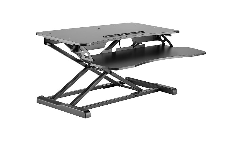 Amer Mounts EZriser30 - standing desk converter - rectangular with contoured side - black