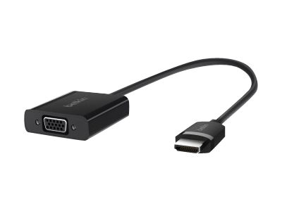 Belkin HDMI to VGA Adapter with Micro-USB Power and Audio Support, Compatible with Apple TV 4K and Most TVs