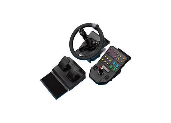 Logitech Heavy Equipment Bundle - Bundle - wheel and pedals set - wired