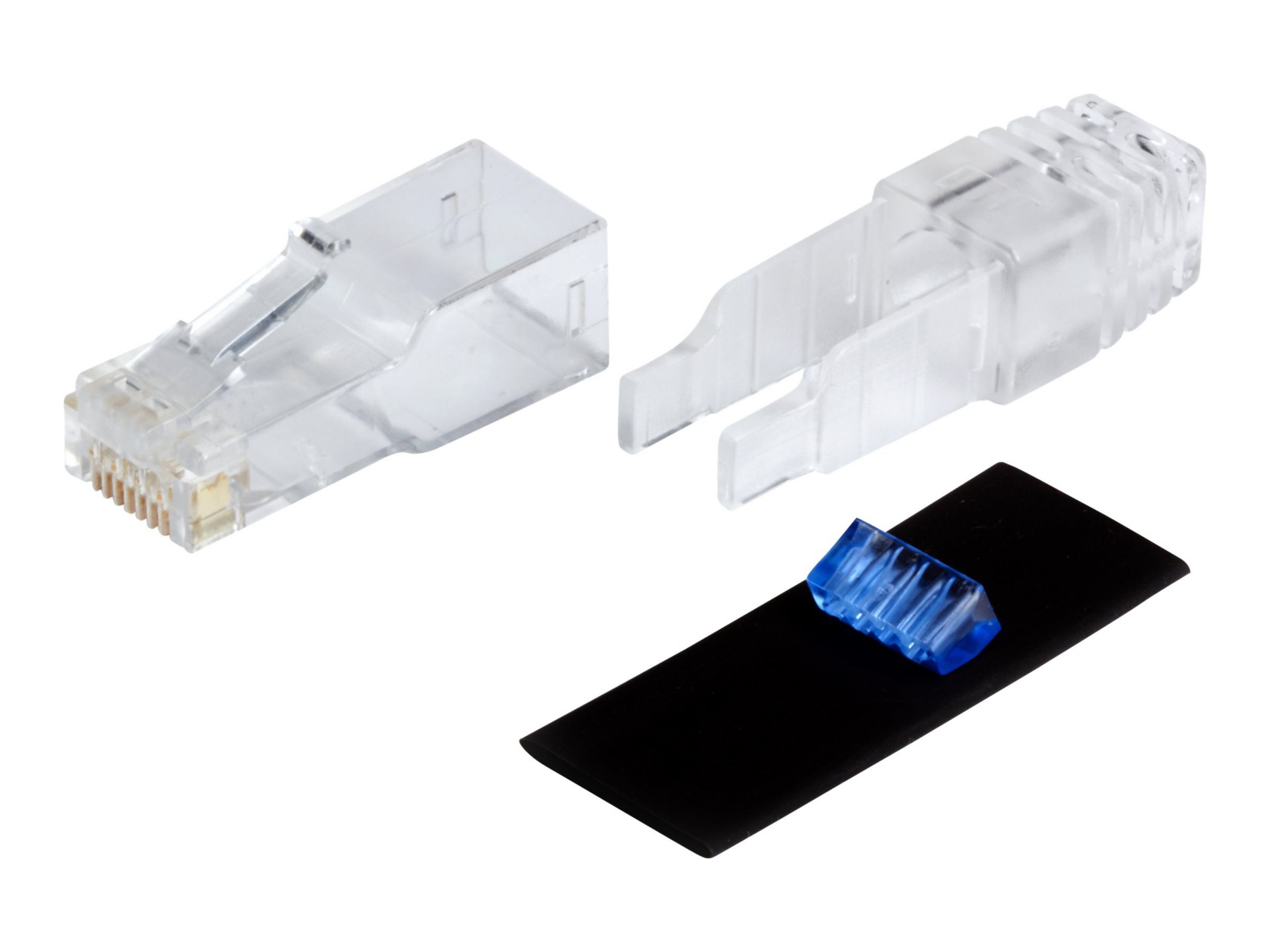 Black Box CAT6a Unshielded Modular Plug - network connector - transparent