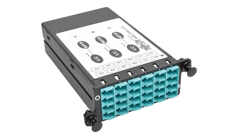 Tripp Lite 40GB -10GB Breakout Cassette x3 8-Fiber OM4 MTP/MPO to 12 LC Dup - fiber optic cassette