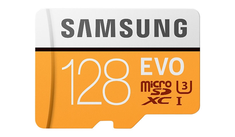 Samsung EVO MB-MP128GA - flash memory card - 128 GB - microSDXC UHS-I