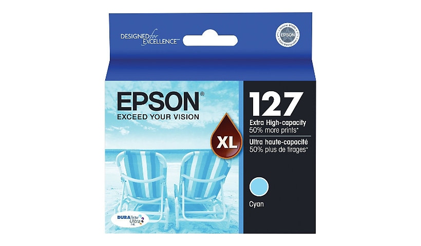 Epson 127 With Sensor - Extra High Capacity - cyan - original - ink cartridge