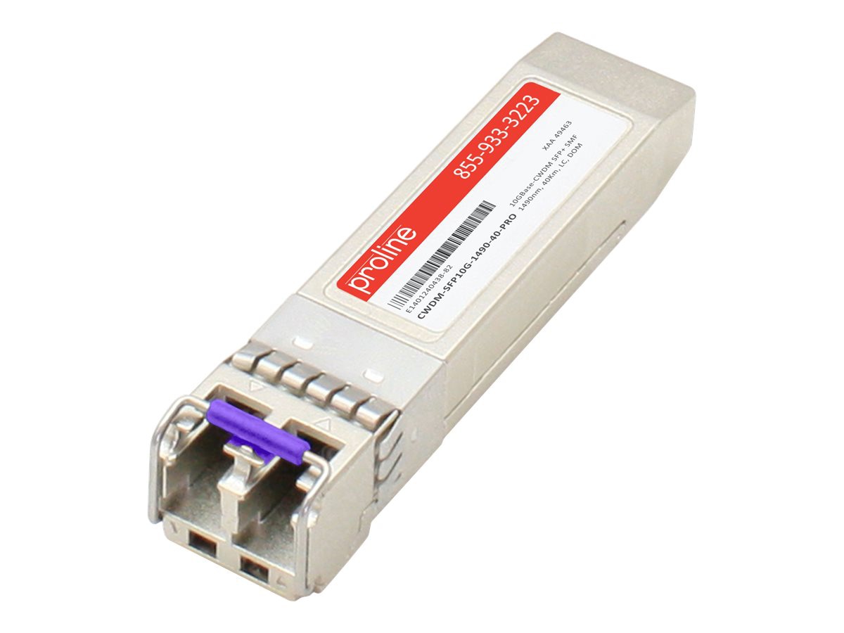 Proline Cisco CWDM-SFP10G-1490-40 Compatible TAA 10GBase-CWDM SFP+ Transceiver (SMF, 1490nm, 40km, LC, DOM)