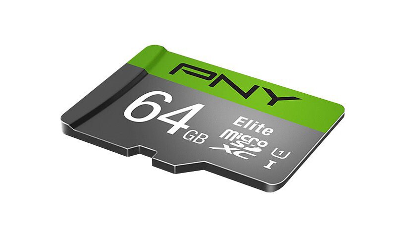 PNY Elite - flash memory card - 64 GB - microSDXC UHS-I