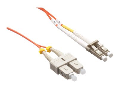 Thumbnail 2 of 2 for Axiom LC-SC Multimode Duplex OM1 62.5/125 Fiber Optic Cable - 2m - Orange - network cable - 2 m