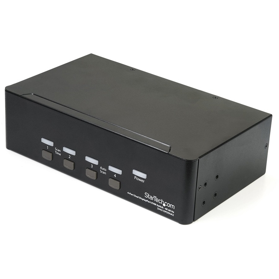 StarTech.com 4 Port Dual DisplayPort KVM Switch - DP KVM Switch - 4K (60Hz)