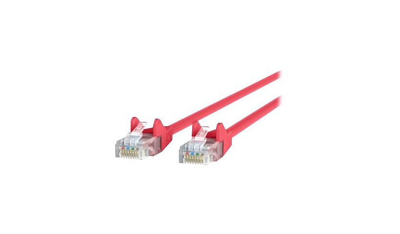 Belkin Cat6 2ft Red Ethernet Patch Cable, UTP, 24 AWG, Snagless, Molded, RJ45, M/M, 2'