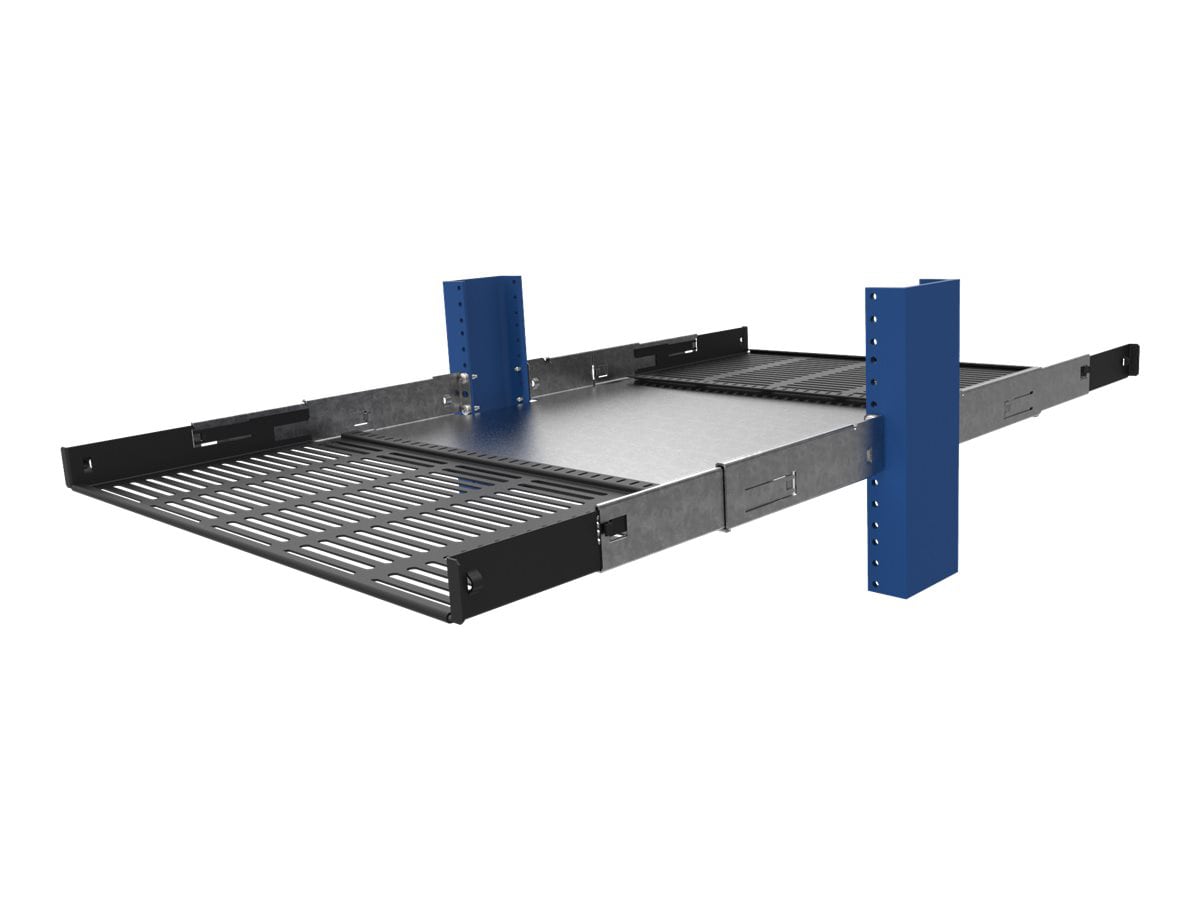 RackSolutions Dual 2-Post Rack Sliding Shelf - rack shelf - 1U