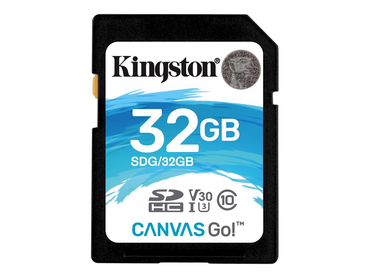 Kingston Canvas Go! - flash memory card - 32 GB - SDHC UHS-I