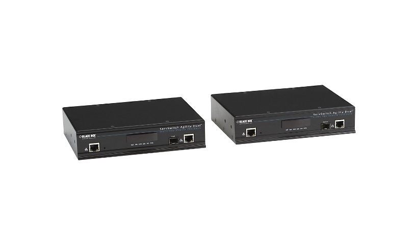 Black Box ServSwitch Agility Dual DVI, USB, and Audio KVM Extender over IP, Dual-Head or Dual-Link, Kit - KVM / audio /