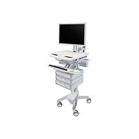 Ergotron StyleAfficher le panier with HD Pivot, 7 Drawers (1+3x2) cart - open architecture - for LCD display / keyboard / mouse /