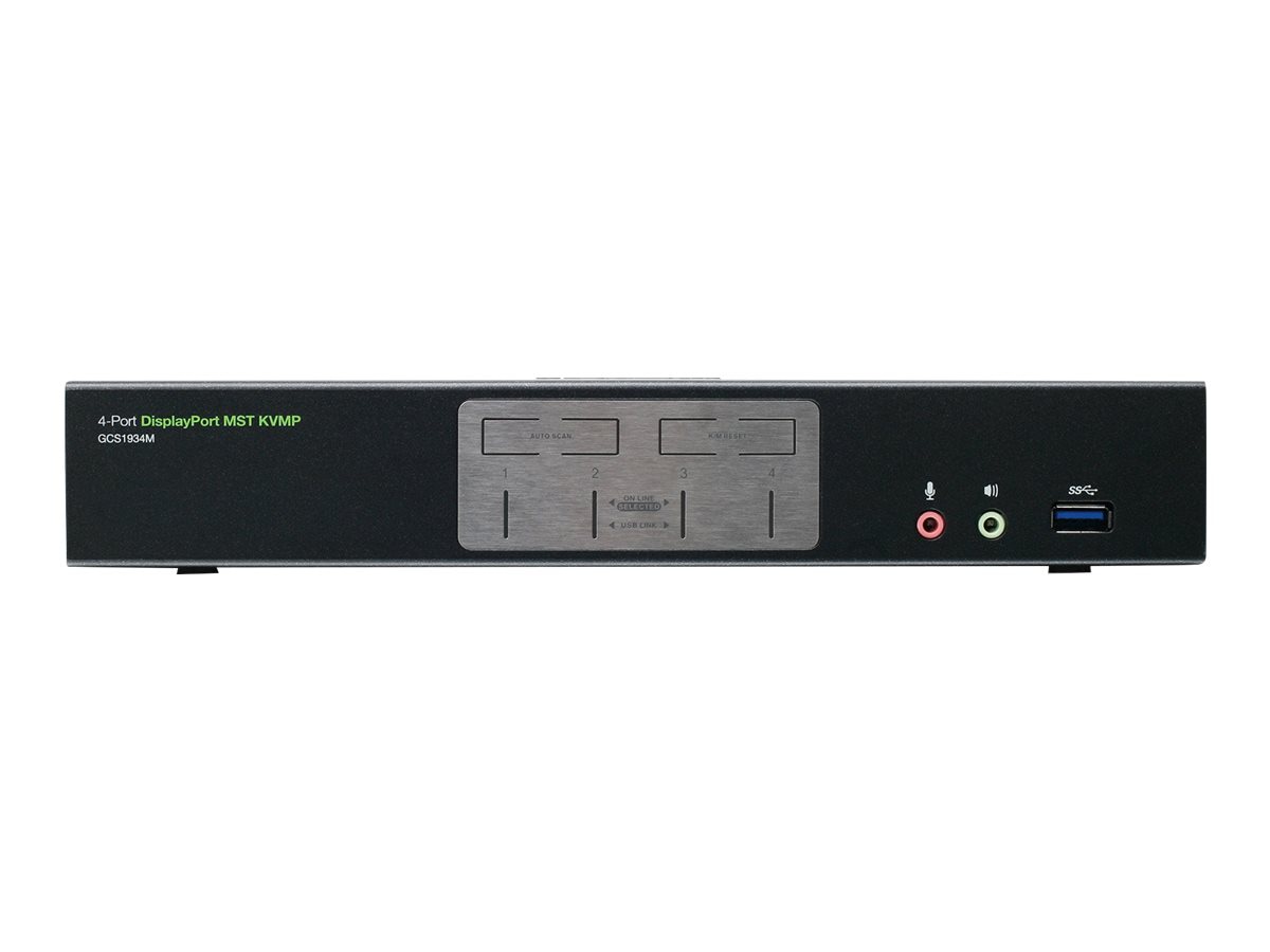 IOGEAR 4-Port 4K DisplayPort KVMP Switch with Dual Video Out and RS-232