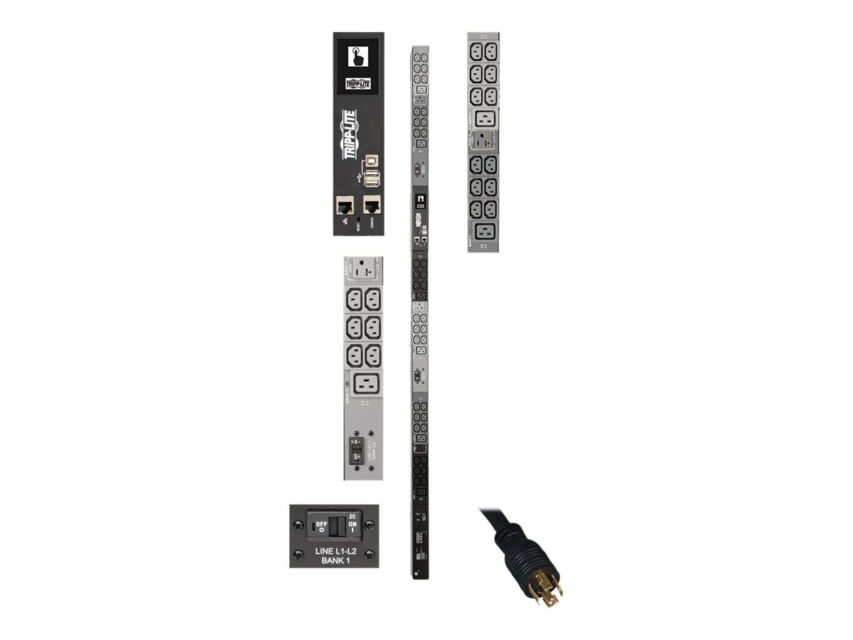 Tripp Lite 8.6kW 3-Phase Monitored PDU, LX Interface, 208/120V Outlets (36