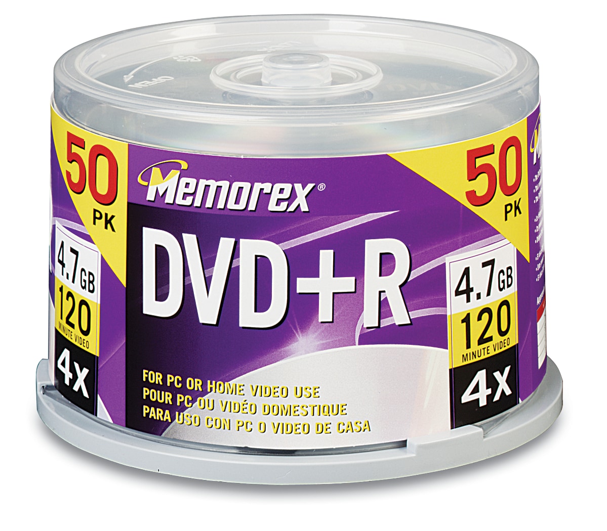 Memorex 4X DVD+R 4.7GB 50PK Spindle